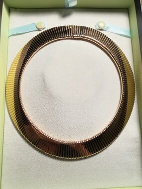 Vintage Cinder 19mm Gold Tone 17” Omega Necklace 82 Grams MAKE AN OFFER!